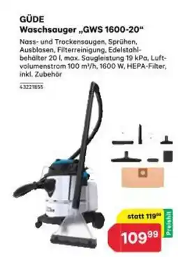 BayWa Güde waschsauger gws 1600-20 Angebot