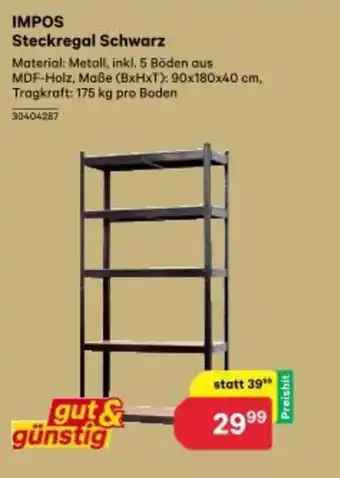 BayWa Impos steckregal schwarz Angebot