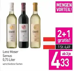 Sutterlüty Lenz Moser Servus Angebot
