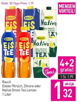 Sutterlüty Rauch Eistee Pfirsich, Zitrone oder Nativa Green Tea Lemon Angebot
