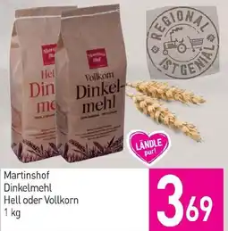 Sutterlüty Martinshof Dinkelmehl Hell oder Vollkorn Angebot