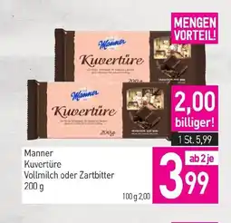 Sutterlüty Manner Kuvertüre Vollmilch oder Zartbitter Angebot