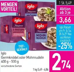 Sutterlüty Iglo Germknödel oder Mohnnudeln Angebot
