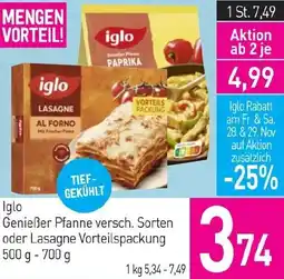 Sutterlüty Iglo Genießer Pfanne versch. Sorten oder Lasagne Vorteilspackung Angebot