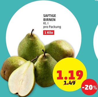 PENNY Saftige Birnen 1 Kilo Angebot