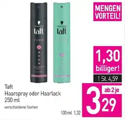 Sutterlüty Taft Haarspray oder Haarlack Angebot