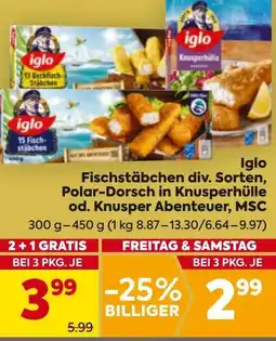Billa Iglo Fischstäbchen Angebot