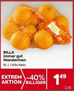 Billa Billa immer gut Mandarinen Angebot