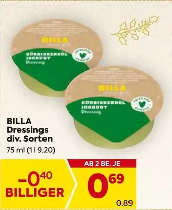 Billa Billa Dressings Angebot