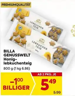 Billa Billa Genusswelt Honiglebkuchenteig Angebot