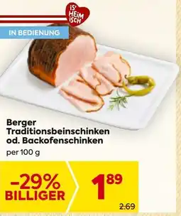 Billa Berger Traditionsbeinschinken Angebot