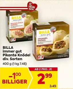 Billa Billa immer gut Pikante Knödel Angebot