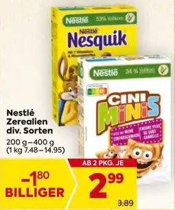 Billa Nestlé Cerealien Angebot