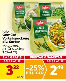 Billa Iglo Gemüse Angebot