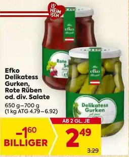 Billa Efko Delikatess Gurken Angebot