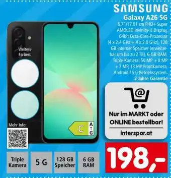 Interspar Samsung Galaxy A26 5G Angebot
