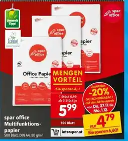Interspar Spar office multifunktionspapier Angebot