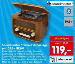 Interspar Soundmaster stereo-retroanlage mit dab+ nr961 Angebot
