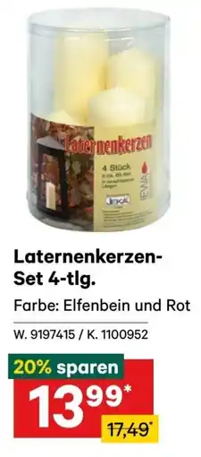 Lagerhaus Laternenkerzen set 4-tlg Angebot