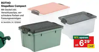 Lagerhaus Rotho stapelbox compact Angebot