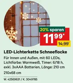 Lagerhaus Led-lichterkette schneeflocke Angebot