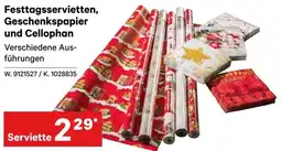 Lagerhaus Festtagsservietten, geschenkspapier und cellophan Angebot