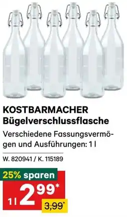 Lagerhaus Kostbarmacher bügelverschlussflasche Angebot
