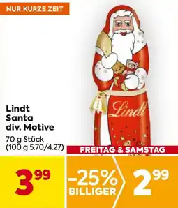 Billa Lindt Santa Angebot