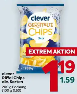 Billa clever Riffel Chips Angebot