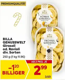 Billa BILLA GENUSSWELT Girasoli od. Ravioli Angebot