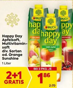 Billa Happy Day Apfelsaft, Multivitaminsaft Angebot