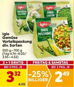 Billa Iglo Gemüse Vorteilspackung Angebot