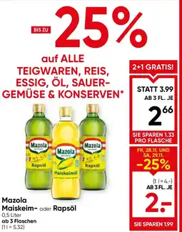 Maximarkt Mazola Maiskeim- oder Rapsöl Angebot