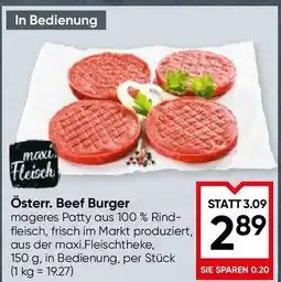 Maximarkt Österr. Beef Burger Angebot
