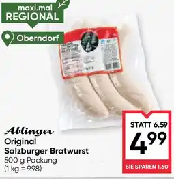 Maximarkt Ablinger Original Salzburger Bratwurst Angebot