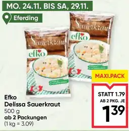 Maximarkt efko Delissa Sauerkraut Angebot
