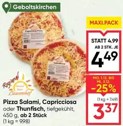 Maximarkt Pizza Salami, Capricciosa Angebot