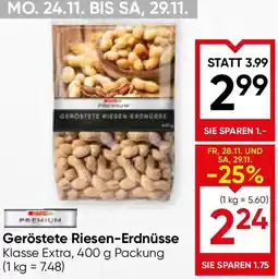 Maximarkt Geröstete Riesen-Erdnüsse Angebot