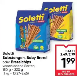 Maximarkt Soletti Salzstangen, Baby Brezel oder Brezelchips Angebot
