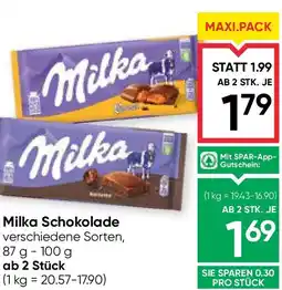 Maximarkt Milka Schokolade Angebot
