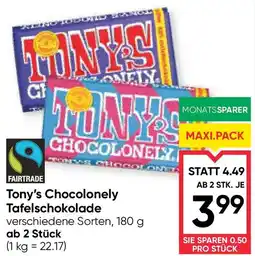Maximarkt Tony's Chocolonely Tafelschokolade Angebot