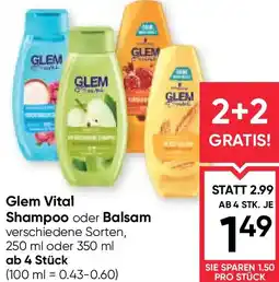 Maximarkt Glem Vital Shampoo oder Balsam Angebot