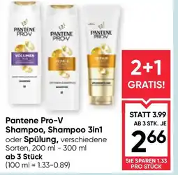 Maximarkt PANTENE PROV Shampoo, Shampoo 3in1 oder Spülung Angebot