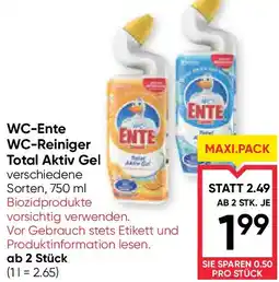 Maximarkt Wc-ente wc-reiniger total aktiv gel Angebot