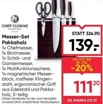Maximarkt Messer-Set Pakkaholz Angebot
