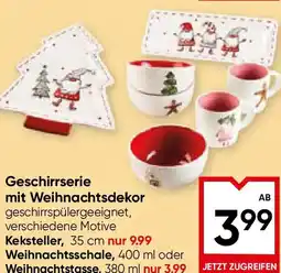 Maximarkt Geschirrserie mit Weihnachtsdekor Angebot