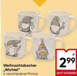 Maximarkt Weihnachtsbecher wichtel Angebot