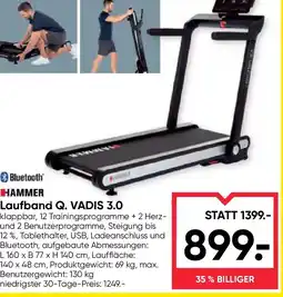 Maximarkt Laufband q. vadis 3.0 Angebot