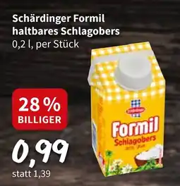 Der Grissemann Schärdinger Formil haltbares Schlagobers Angebot