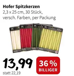 Der Grissemann Hofer Spitzkerzen Angebot